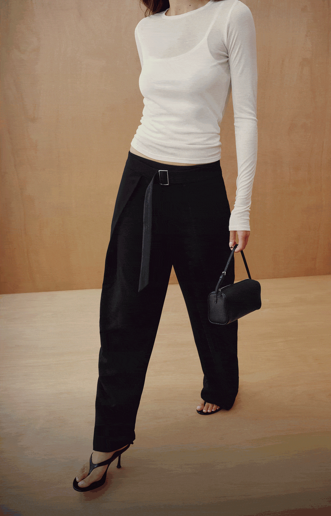 Model is wearing various pieces from our fall collection.